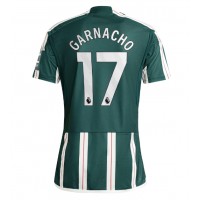 Camiseta Manchester United Alejandro Garnacho #17 Segunda Equipación Replica 2023-24 mangas cortas